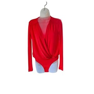 Free People Vibrant Red Bodysuit